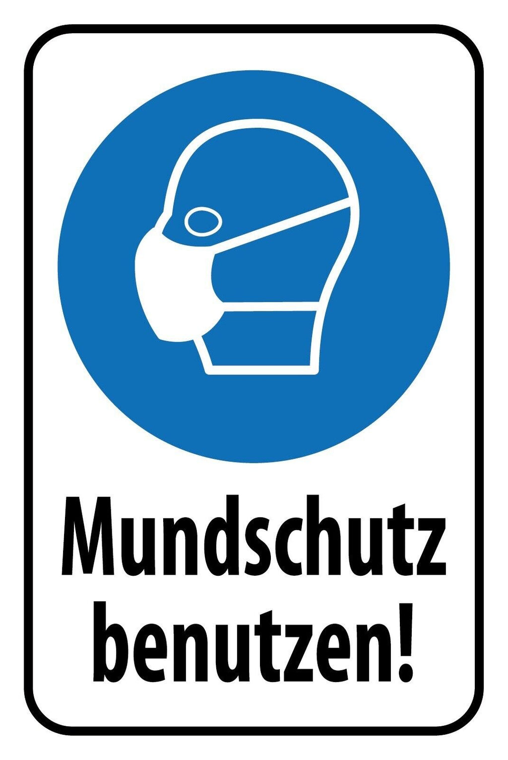 Schild Mund Schutz benutzen Maske 12x18 / 20x30 / 30x40 Blech od. Holz