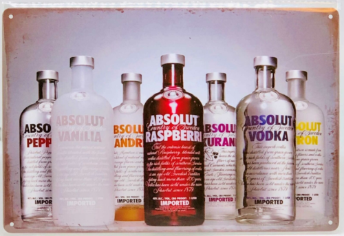 Nostalgie Retro Blechschild "ABSOLUT VODKA" 30x20 12106