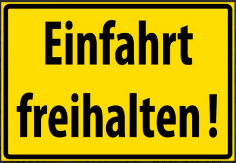Nostalgie Spruch Schild Auto Einfahrt Verboten 20x30