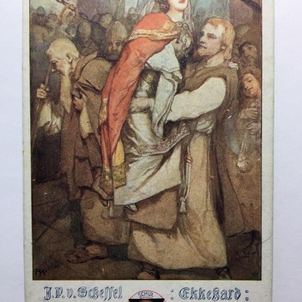 Deutscher Schulverein - Umarmung d. Herzogin (Scheffel) / Künstlerkarte 30145 TH