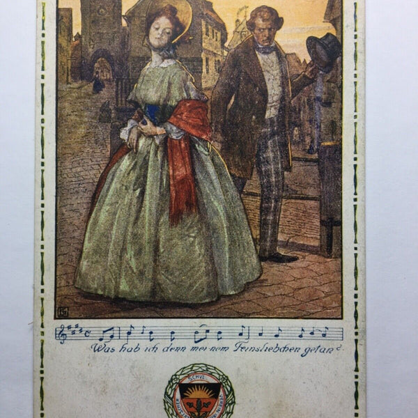 Deutscher Schulverein - Feinsliebchen - Frau mit Kleid / Künstlerkarte 30138 TH