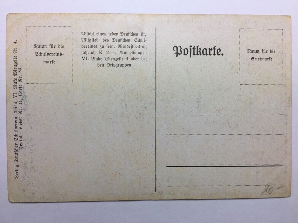 Deutscher Schulverein - Keinen Tropfen im Becher mehr / Künstlerkarte 30132 TH