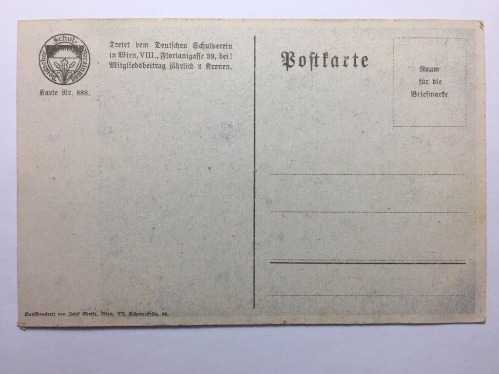 Deutscher Schulverein - Beim Hollerbusch (O.Pfeiffer) / Künstlerkarte 30017 TH