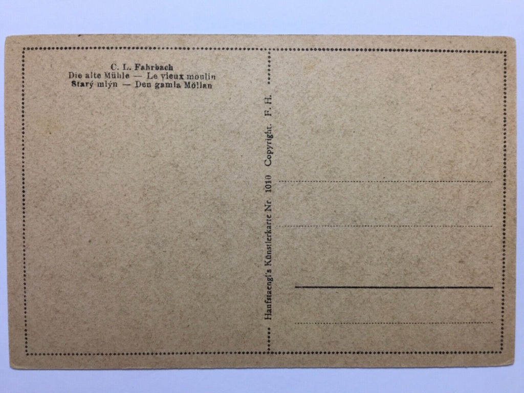 Die alte Mühle (C.L. Fahrbach) / Künstlerkarte 30021 TH