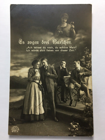 Es zogen drei Burschen - Künstlerkarte 30160 TH