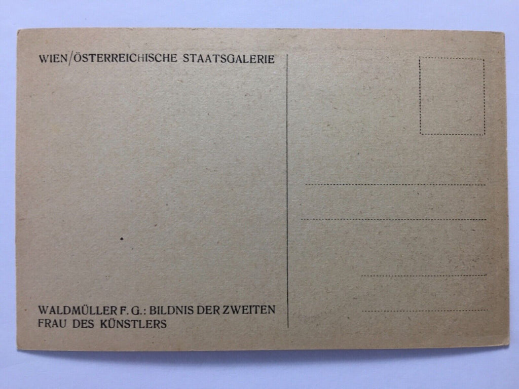 Bildniss der zweiten Frau d. Künstlers (Waldmüller F.) / Künstlerkarte 203660 TH