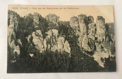 AK, Sächsische Schweiz, Basteibrücke, Kletterfelsen (110200 BW)