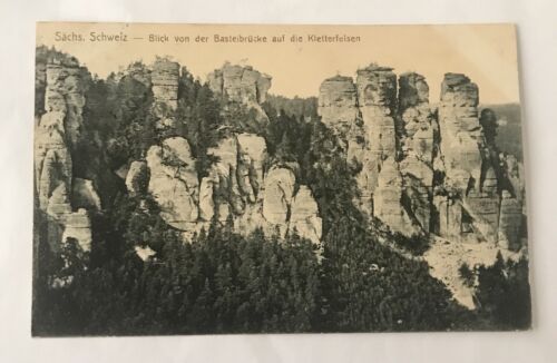 AK, Sächsische Schweiz, Basteibrücke, Kletterfelsen (110200 BW)