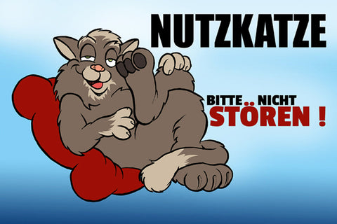 Schild Spruch Nutzkatze Bitte nicht stören JW
