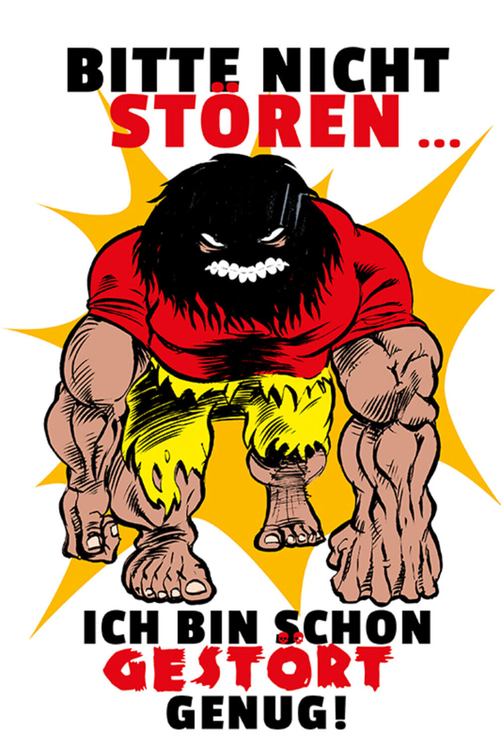 Schild Spruch Bitte nicht stören Ich bin schon gestört genug Warnung Wut JW