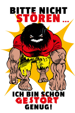 Schild Spruch Bitte nicht stören Ich bin schon gestört genug Warnung Wut JW
