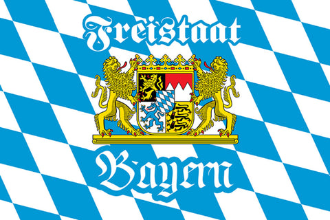Schild Spruch Freistaat Bayern Flagge JW