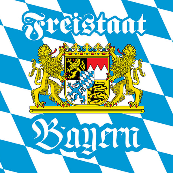 Schild Spruch Freistaat Bayern Flagge JW