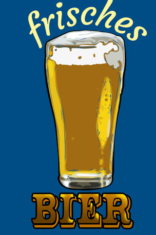 Schild Spruch Frisches Bier Alkohol JW
