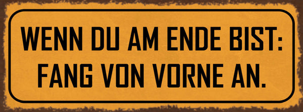 Schild Macht Kommt Von Machen Tun Erreichen Ehrgeiz Ziel 27x10 Blech od.Holz
