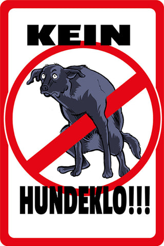 Schild Spruch Kein Hundeklo Verbot JW