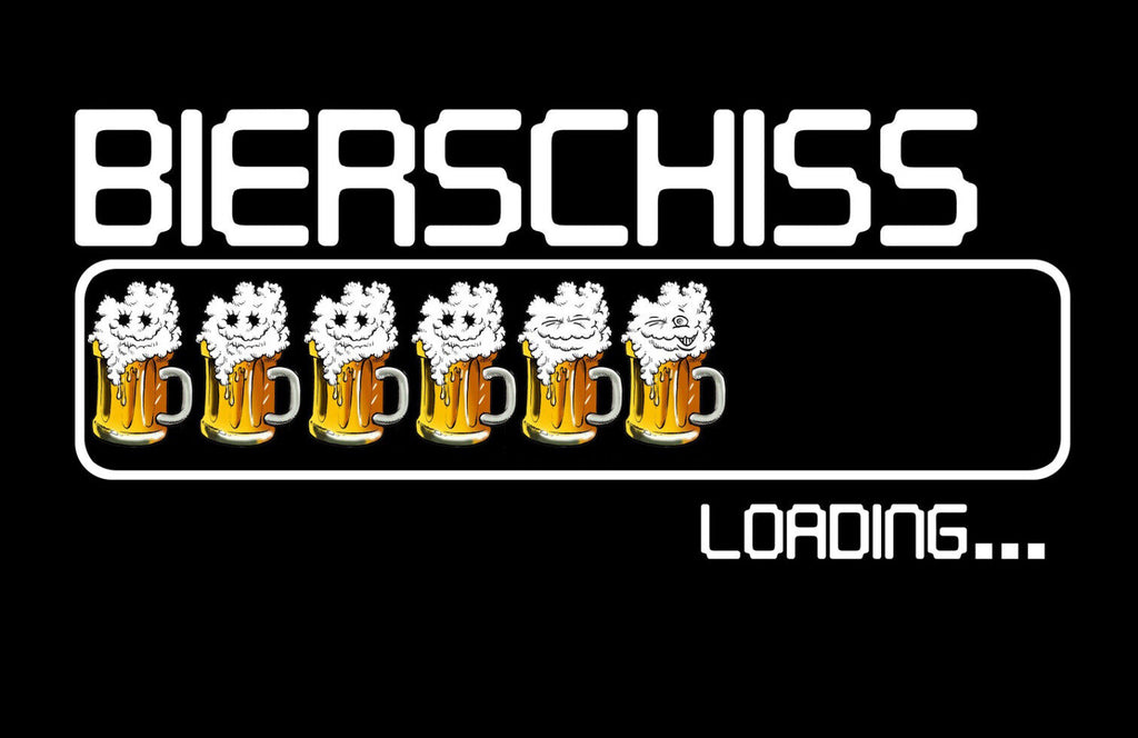 Schild Spruch Bierschiß loading Bier Toilette Klo Alkohol JW
