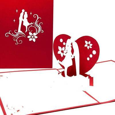 3D Pop Up Hochzeitskarte Einladung Glückwunsch "Liebespaar" 50031