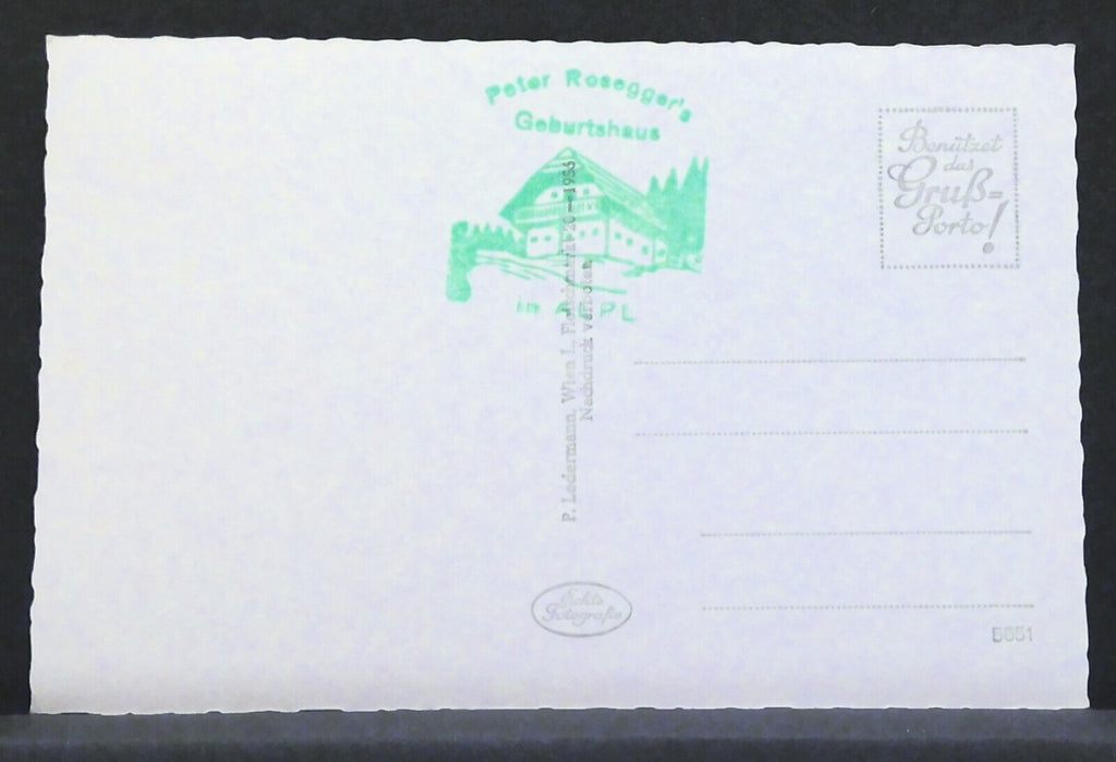 Peter Rosegger Porträt mit Autograph JW 410191 F