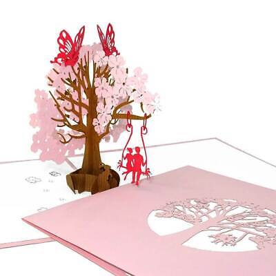 3D Pop Up Glückwunschkarte Hochzeit Verlobung Valentin 15x15 50033