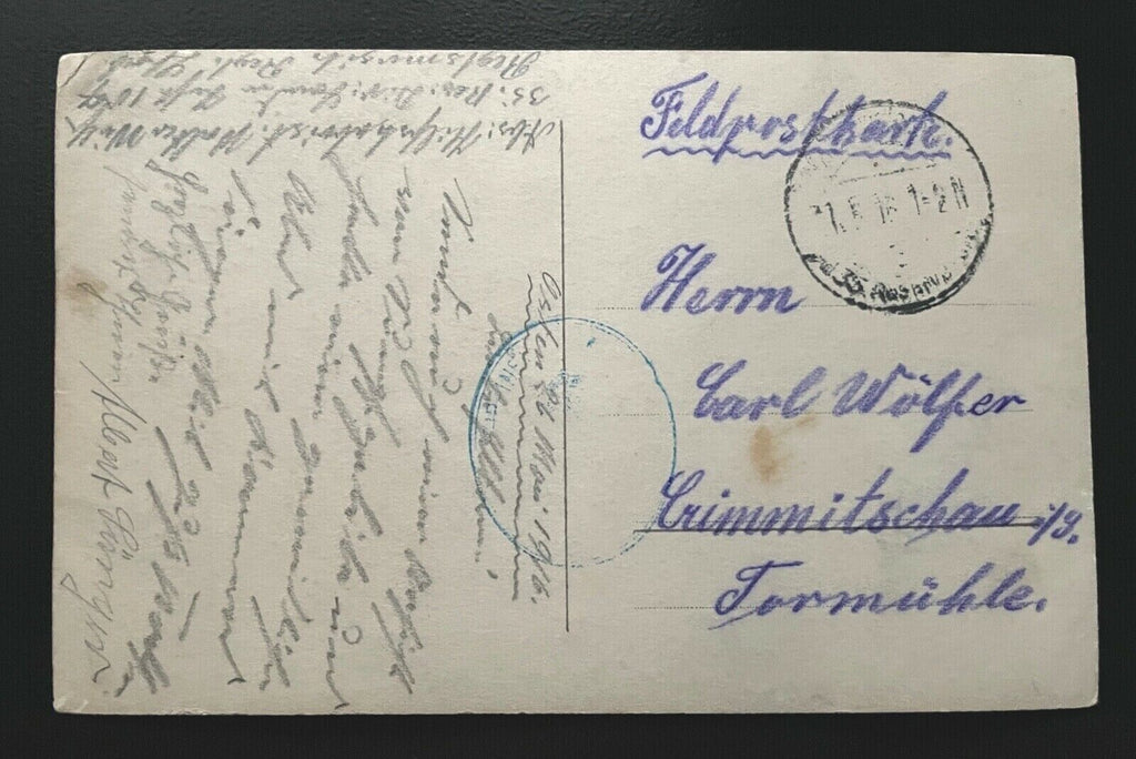 Wald Bäume Strauch Rastplatz Feldpostkarte Militär Krieg 402450  A