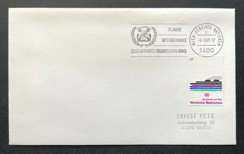 Brief Int.Seeschiffahrt Vereinte Nationen 1400 Wien 1983 ca.16,1x9,7cm 410352
