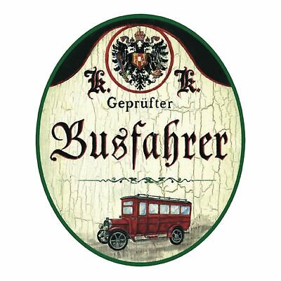 KuK Nostalgie Holzschild Busfahrer/in Busunternehmen
