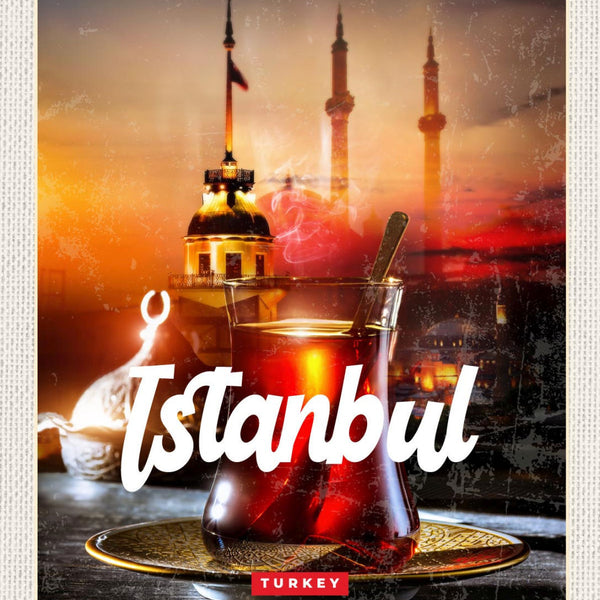 Schild Istanbul Turkey Türkei Tee Moschee 12x18 20x30 30x40 Blech od. Holz