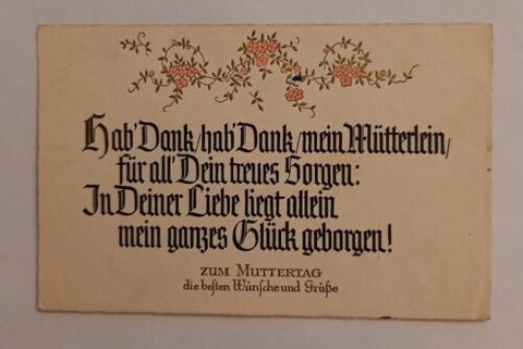 Glückwunschkarte zum Muttertag die besten Wünsche 600672A gr D