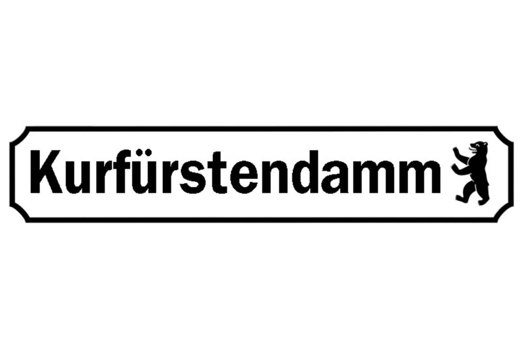 Schild Kurfürstendamm Berlin Deutschland Ort Straße Platz 46 x 10 Blech od. Holz