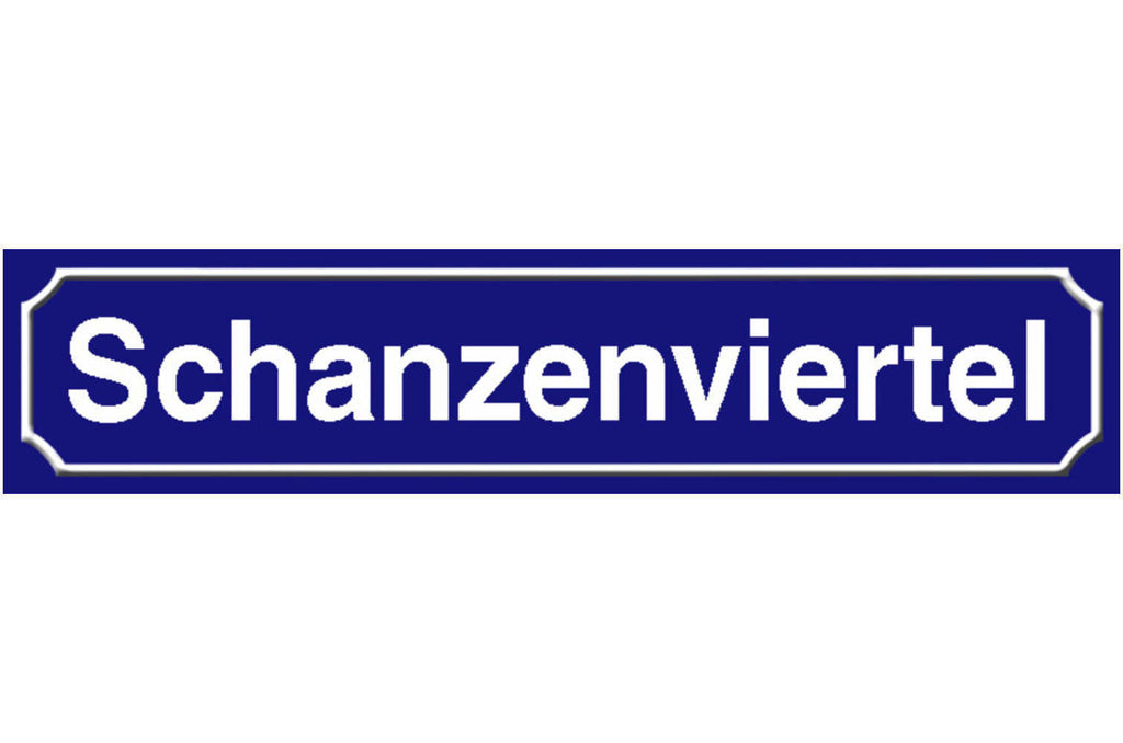Schild Schanzenviertel Hamburg Deutschland Ort Straße 46 x 10 Blech od. Holz