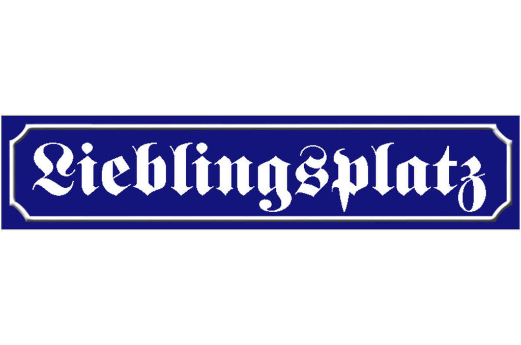 Schild Lieblingsplatz Reserviert Stamm Platz Ort Straße 46 x 10 Blech od. Holz