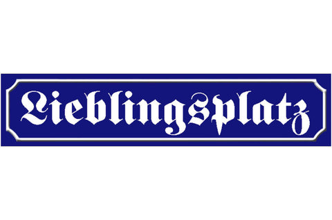 Schild Lieblingsplatz Reserviert Stamm Platz Ort Straße 46 x 10 Blech od. Holz