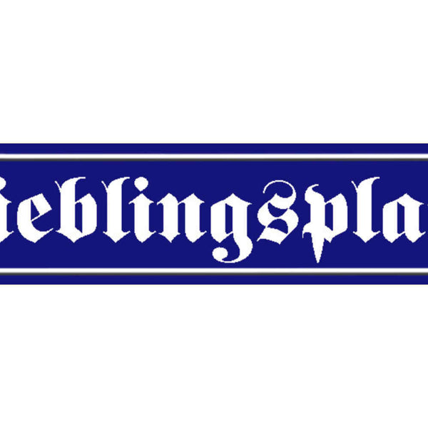 Schild Lieblingsplatz Reserviert Stamm Platz Ort Straße 46 x 10 Blech od. Holz
