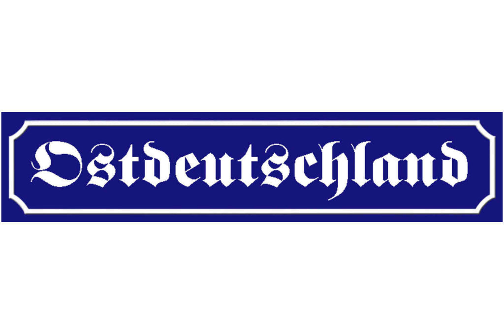 Schild Ost Deutschland Osten DDR Ossis Land Ort Straße 46 x 10 Blech od. Holz