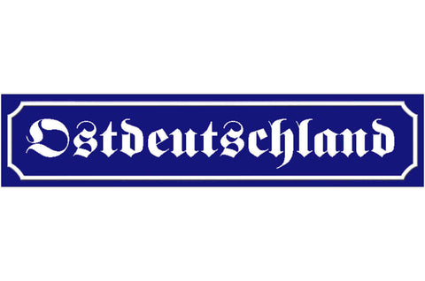 Schild Ost Deutschland Osten DDR Ossis Land Ort Straße 46 x 10 Blech od. Holz