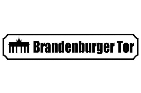 Schild Brandenburger Tor Berlin Deutschland Ort Straße 46 x 10 Blech od. Holz