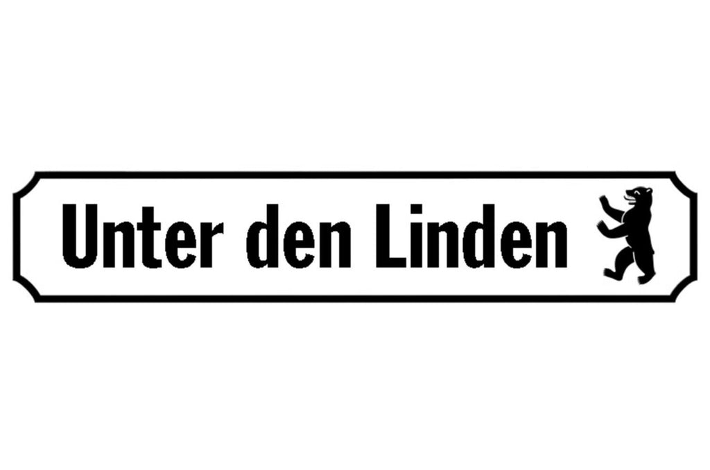 Schild Unter den Linden Berlin Deutschland Ort Straße 46 x 10 Blech od. Holz