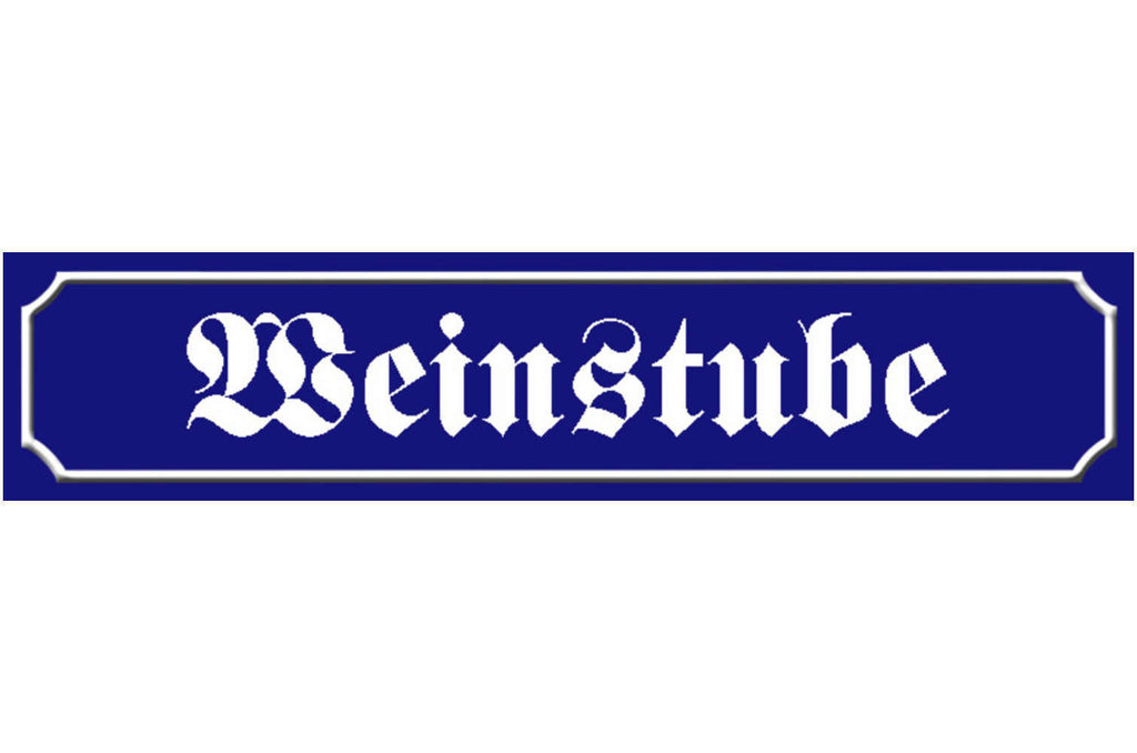 Schild Wein Stube Alkohol Lokal Kneipe Winzer Ort Straße 46 x 10 Blech od. Holz
