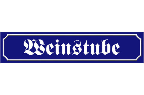 Schild Wein Stube Alkohol Lokal Kneipe Winzer Ort Straße 46 x 10 Blech od. Holz