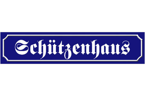 Schild Schützen Haus Verein Schießsport Anlage Ort Straße 46 x 10 Blech od. Holz