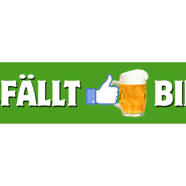 Schild Gefällt Bier Alkohol Like Facebook Glas Lokal Bar 46 x 10 Blech od. Holz