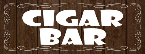 Schild Cigar Bar Zigarre Rauchen Lounge Zigarren Raucher 27x10 Blech od.Holz