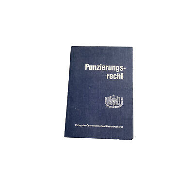 PUNZIERUNGSRECHT Textausgabe österreichische Staatsdruckerei +Abb