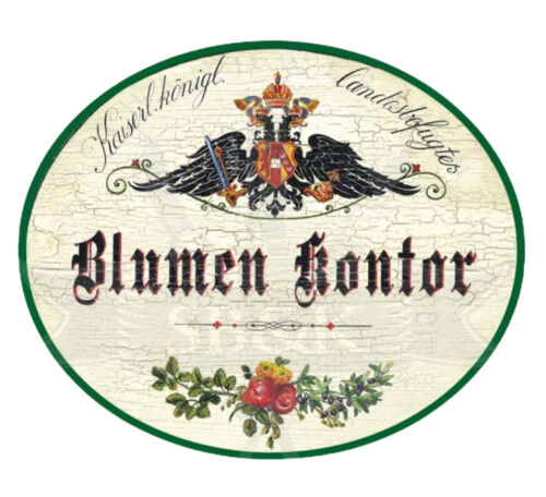 Kuk Nostalgie Holzschild Blumen Kontor Floristen