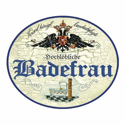 KuK Nostalgie Holzschild Bademeister Badefrau