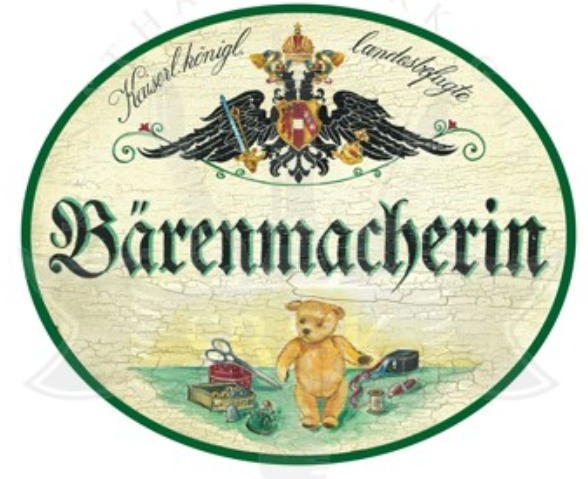 KuK Nostalgie Holzschild Bärenmacherin