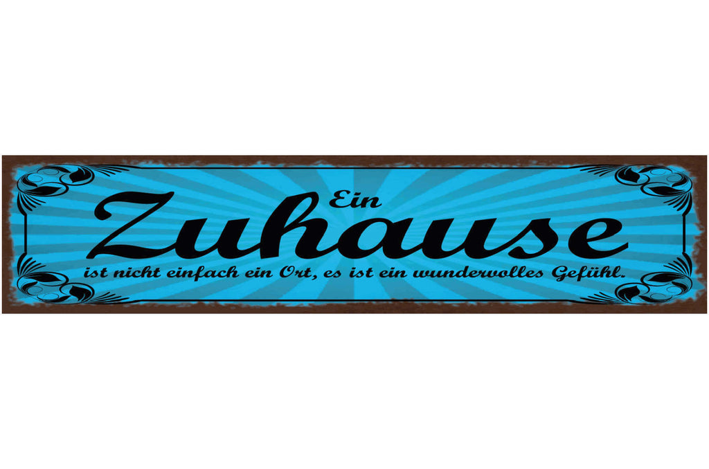 Schild Zuhause Ist Wo Der Anker Hält Schiff Haus Wohnung 46 x 10 Blech od. Holz