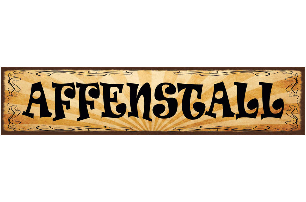 Schild Affenstall Unordnung Chaos Schmutzig Putzen Zimmer 46 x 10 Blech od. Holz