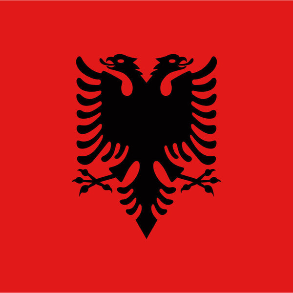 Schild Flagge Albanien Albanische Fahne 12x18 / 20x30 / 30x40 Blech od. Holz